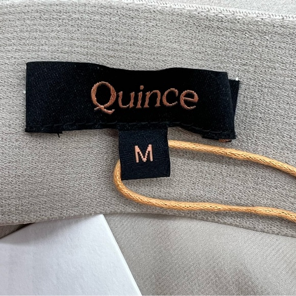 Quince Women’s 100% Washable Silk Cream Maxi Above Ankle Slip Skirt Resort Wear - Picture 9 of 16